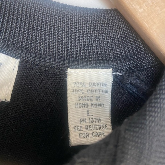 Vintage Lord & Taylor Button Black Size Large Rayon Cotton Blend Shell Buttons - Picture 6 of 9